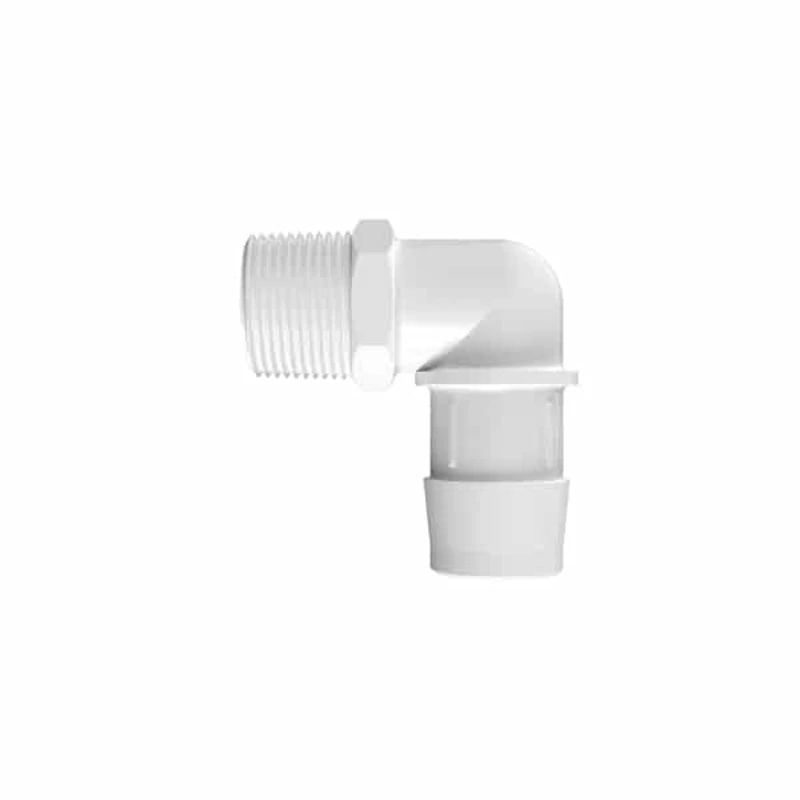 1" Tube ID x 3/4" NPT Natural Kynar® Elbow