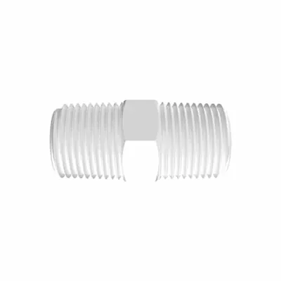3/8" NPT Natural Polypropylene Nipple