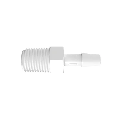 1/4" Tube ID x 1/4" NPT Natural Kynar® PVDF Threaded Adapter