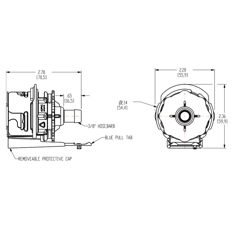 3/8" Hose Barb AseptiQuik® Coupling Body (Insert Sold Separately)