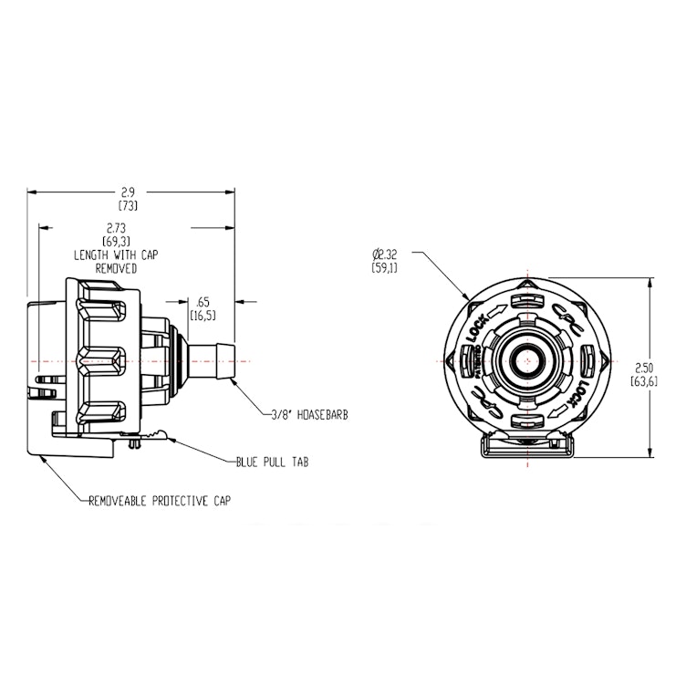 3/8" Hose Barb AseptiQuik® Coupling Insert (Body Sold Separately)