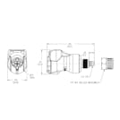1/4" In-Line Ferruleless PTF PLC Series Acetal Body - Shutoff (Insert Sold Separately)