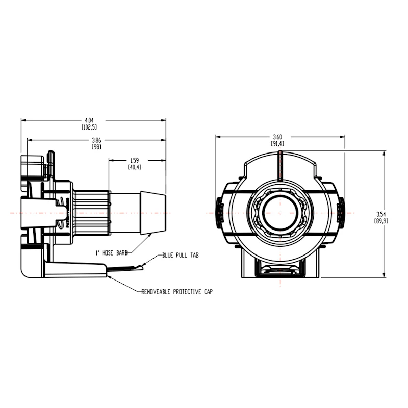 1" Hose Barb AseptiQuik® X Large Coupling Body (Insert Sold Separately)