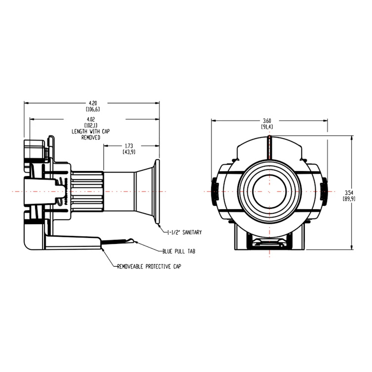 1-1/2" Sanitary AseptiQuik® X Large Coupling Body (Insert Sold Separately)