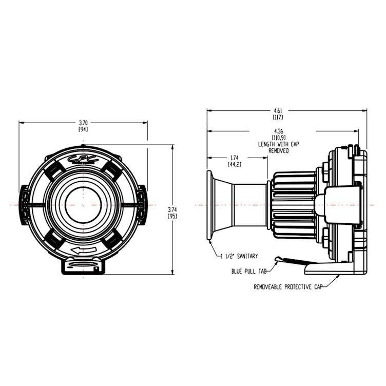 1-1/2" Sanitary AseptiQuik® X Large Coupling Insert (Body Sold Separately)