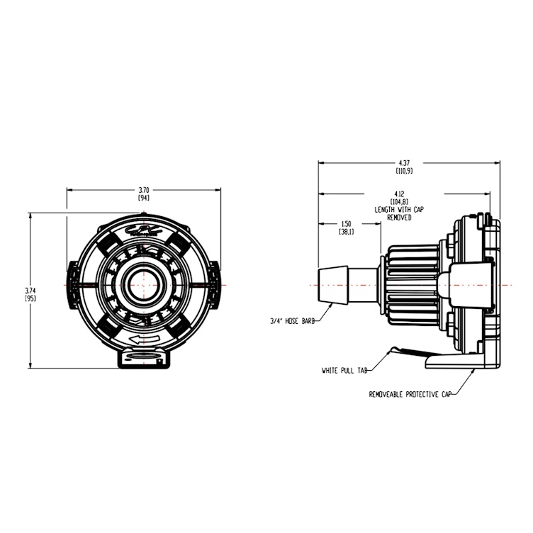 3/4" Hose Barb AseptiQuik® X Large High Temperature Coupling Insert (Body Sold Separately)
