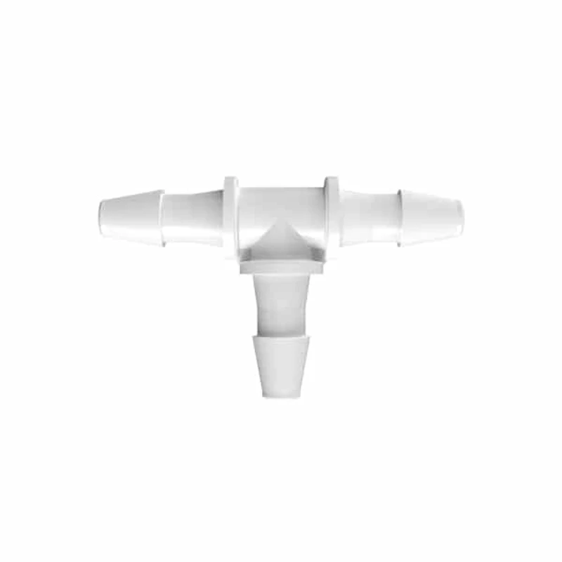 1/8" x 1/8" x 1/8" Tube ID Natural Kynar® PVDF Tee