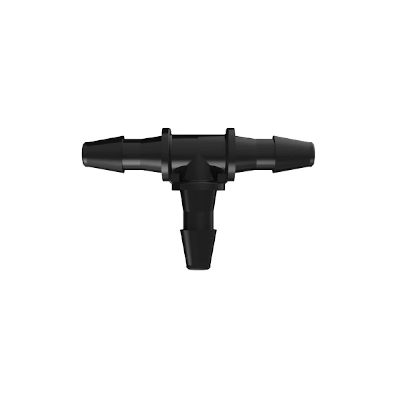 1/16" x 1/16" x 1/16" Tube ID Black Nylon Tee