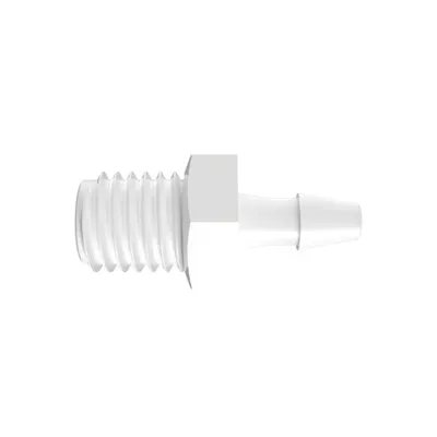 3/32" Tube ID x 1/4-28 UNF Thread Natural Polypropylene Threaded Adapter