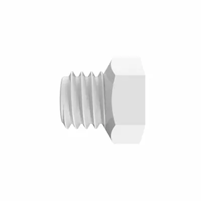 10-32 UNF Natural Kynar® PVDF Threaded Plug