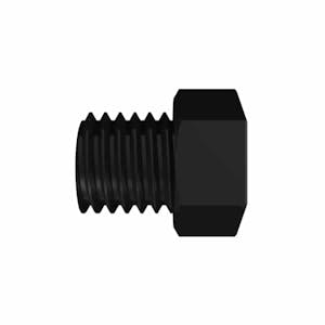 1/4-28 UNF Black Nylon Threaded Plug