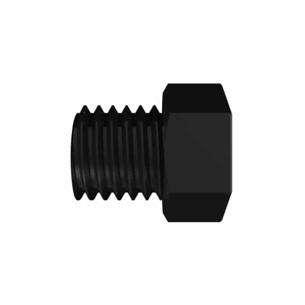 1/4-28 UNF Black Nylon Threaded Plug