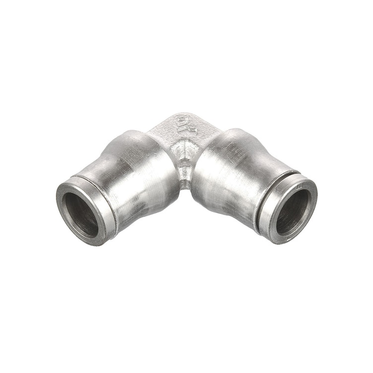 3/8" Tube x 3/8" Tube Nickel-Plated Brass Union Elbow
