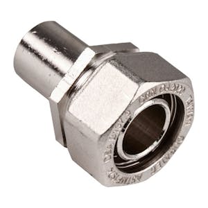 3/4" D1 x 3/4" Tube Duratec® Nickel Plated Brass Adapter