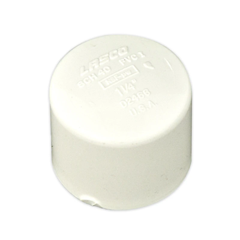 1-1/2" Schedule 40 White PVC Socket Cap