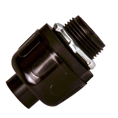 1-1/2" Sealproof® Black Straight Conduit Connector