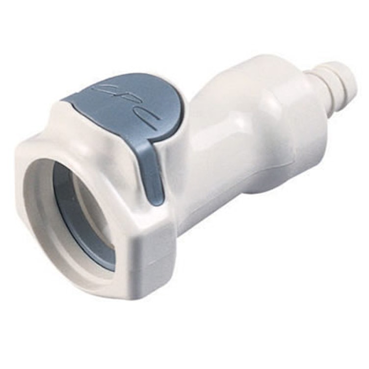 1/2" In-Line Hose Barb HFC 35 Series Polysulfone Coupling Body - Straight Thru (Insert Sold Separately)