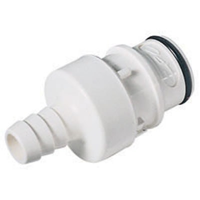 5/8" In-Line Hose Barb HFC 35 Series Polysulfone Coupling Insert - Shutoff (Body Sold Separately)