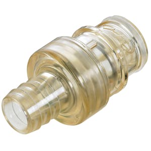3/8" In-Line Hose Barb HFC 39 Series Polysulfone Coupling Insert - Straight Thru (Body Sold Separately)