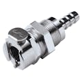 1/4" Hose Barb LC Series Chrome Plated Brass Panel Mount Body - Shutoff (Insert Sold Separately)