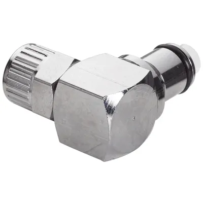 1/4" Ferruleless PTF LC Series Chrome-Plated Brass Elbow Coupling Insert - Straight Thru (Body Sold Separately)