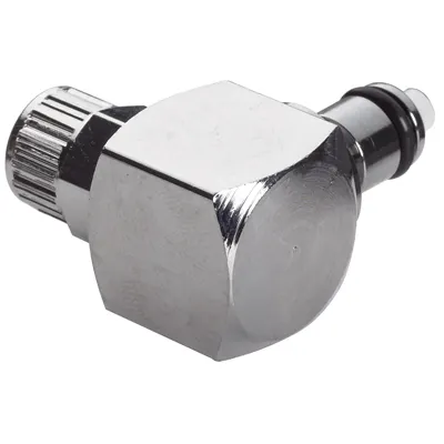 1/4" Ferruleless PTF MC Series Chrome-Plated Brass Elbow Insert - Shutoff (Body Sold Separately)