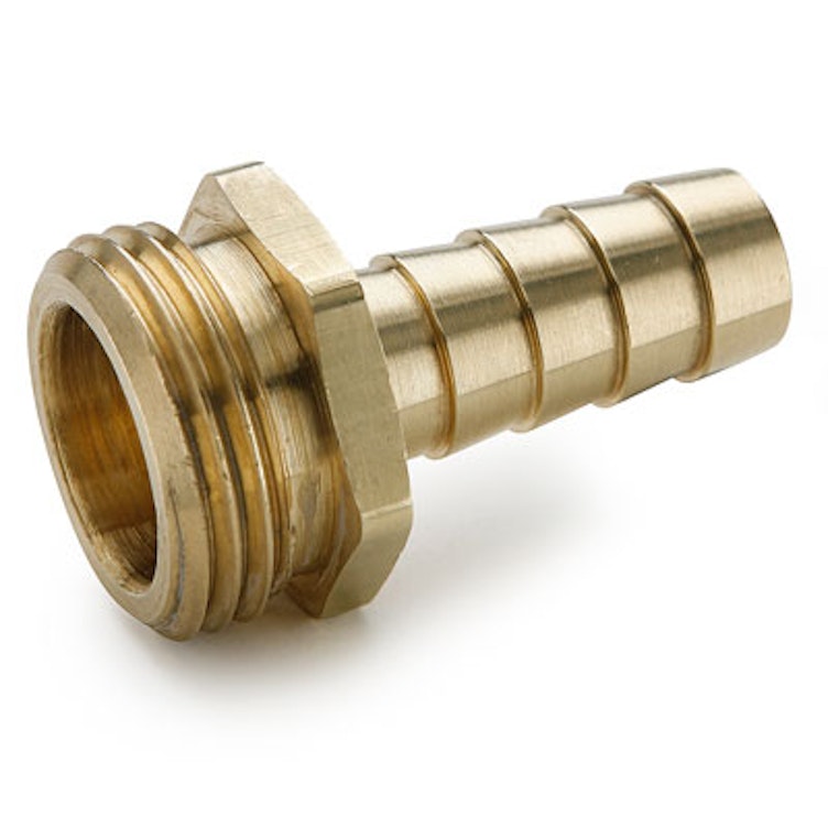 Anderson Metals Brass Garden Hose Fitting, Connector, 1/2 Barb x 3/4 Male  Hose: Barbed Hose Fittings: : Industrial & Scientific
