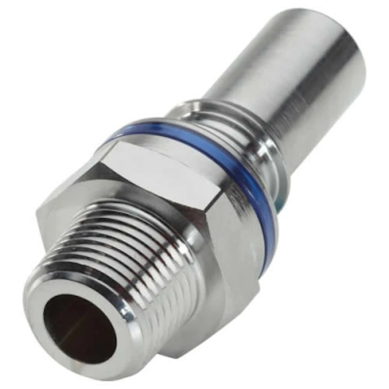 3/8" MNPT LQ6 Chrome-Plated Brass Valved Insert - Blue (Body Sold Separately)