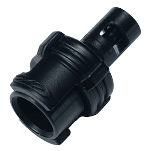 1/16" Hose Barb Acetal Black In-Line Coupling Body - Straight Thru (Insert Sold Separately)