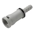 1/4" In-Line Hose Barb NS212 Series Non-Spill Polypropylene Valved Coupling Body (Insert Sold Separately)