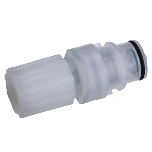 1/2" Flare Compression CQH Series Polypropylene In-Line Coupling Insert - Shutoff (Body Sold Separately)