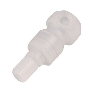 1/2" Flare Compression CQG Series Polypropylene In-Line Coupling Body - Shutoff (Insert Sold Separately)
