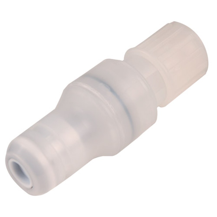 3/4" Flare Compression CQG Series Polypropylene In-Line Coupling Insert - Shutoff (Body Sold Separately)