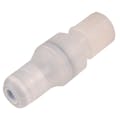 3/8" Flare Compression CQG Series Polypropylene In-Line Coupling Insert - Shutoff (Body Sold Separately)