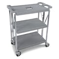 Small 3 Shelf Gray Fold 'N Go® Cart