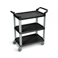 Black Standard Luxor 3 Shelf Serving Cart