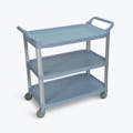 Gray Large Luxor 3 Shelf Serving Cart