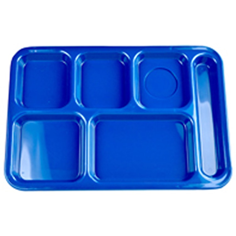 P614R14 - Right-Hand 6-Compartment Polypropylene Tray 10 x 14