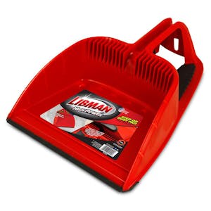 12" Red Libman® Heavy Duty Step-on Dust Pan