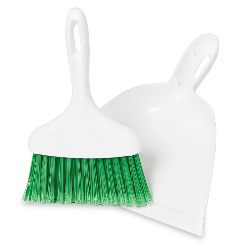 10" White Libman® Dustpan & Whisk Broom
