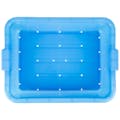 Blue Polypropylene Traex® Color-Mate™ 21 Quart Perforated Drain Box