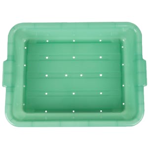Green Polypropylene Traex® Color-Mate™ 21 Quart Perforated Drain Box