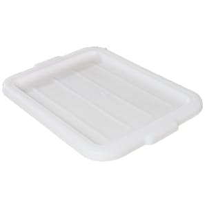 White Polypropylene Standard Food Storage Box Lid for Traex® Color-Mate™ Containers
