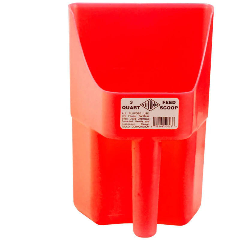 Red 3 Quart Economy Scoop