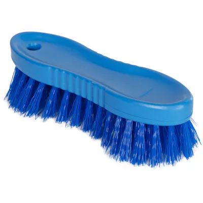 6" Blue Polypropylene Vikan® ColorCore Economy Hand Brush with Stiff Polypropylene Bristles