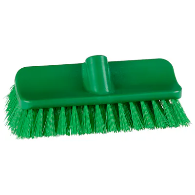 10.2" Green Polypropylene Vikan® ColorCore Economy Deck Brush with Stiff Polypropylene Bristles