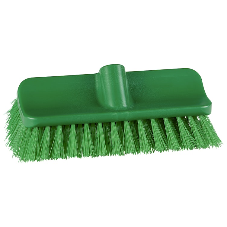 10" ColorCore Green High-Low Stiff Deck Brush