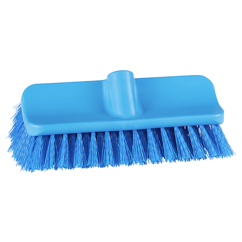 10.2" Blue Polypropylene Vikan® ColorCore Economy Deck Brush with Stiff Polypropylene Bristles