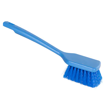 Blue Polypropylene Vikan® ColorCore Economy Scrub Brush with Stiff Polypropylene Bristles & 11.8" Short Handle