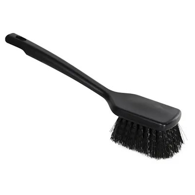 Black Polypropylene Vikan® ColorCore Economy Scrub Brush with Stiff Polypropylene Bristles & 11.8" Short Handle